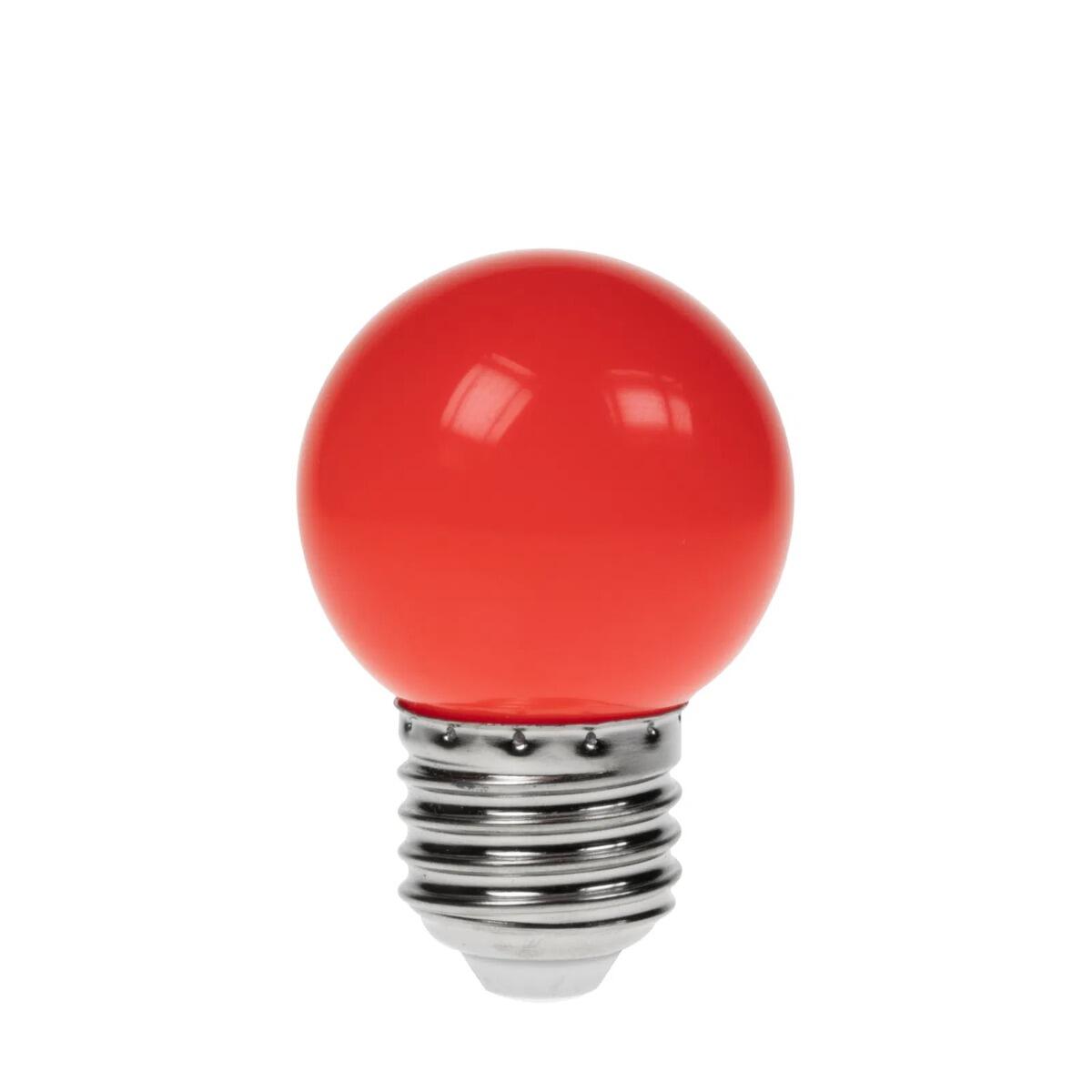 1.5W ES (E27) Red Golf Ball LED Lamp, 100LM | festoon and decorative lighting | powershackshop.co.uk