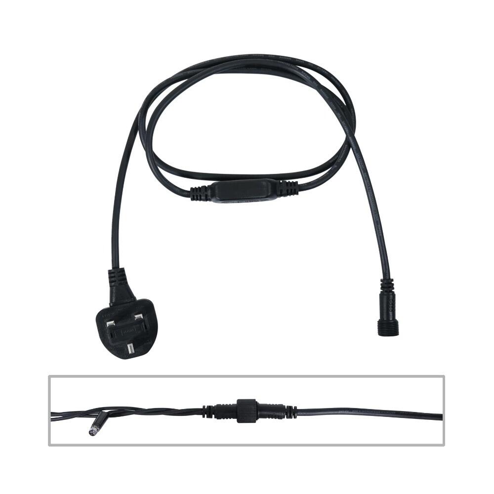String Light Start Cable Black13 Amp | powershackshop.co.uk