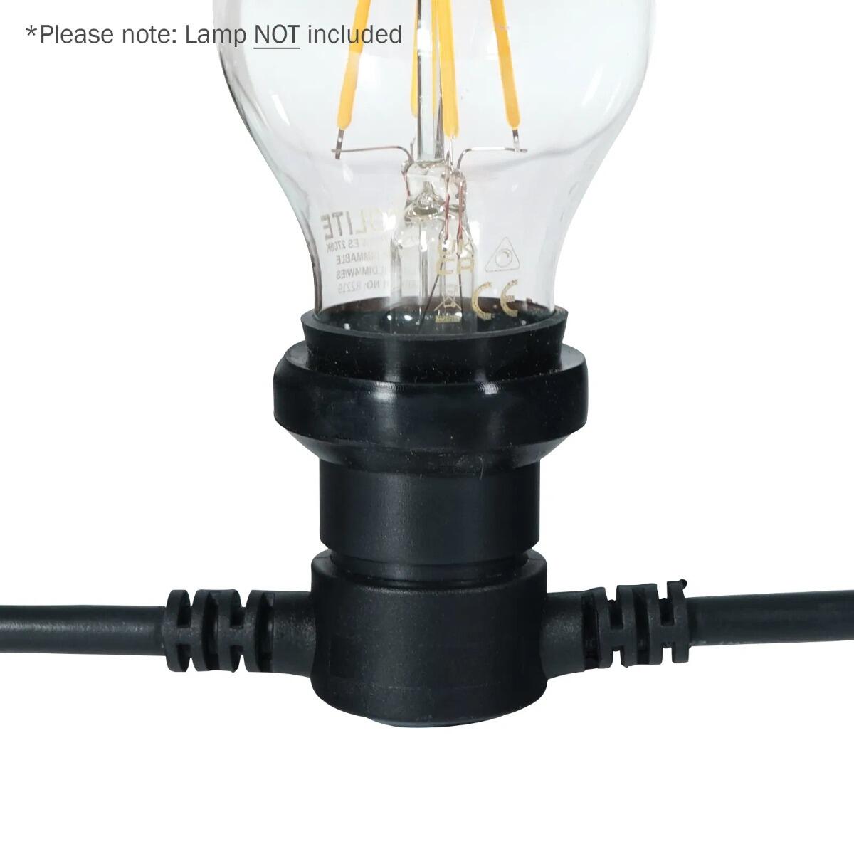 ES Festoon with 1 Metre Spaced Lamp Holders - LEDJ Commercial | powershackshop.co.uk