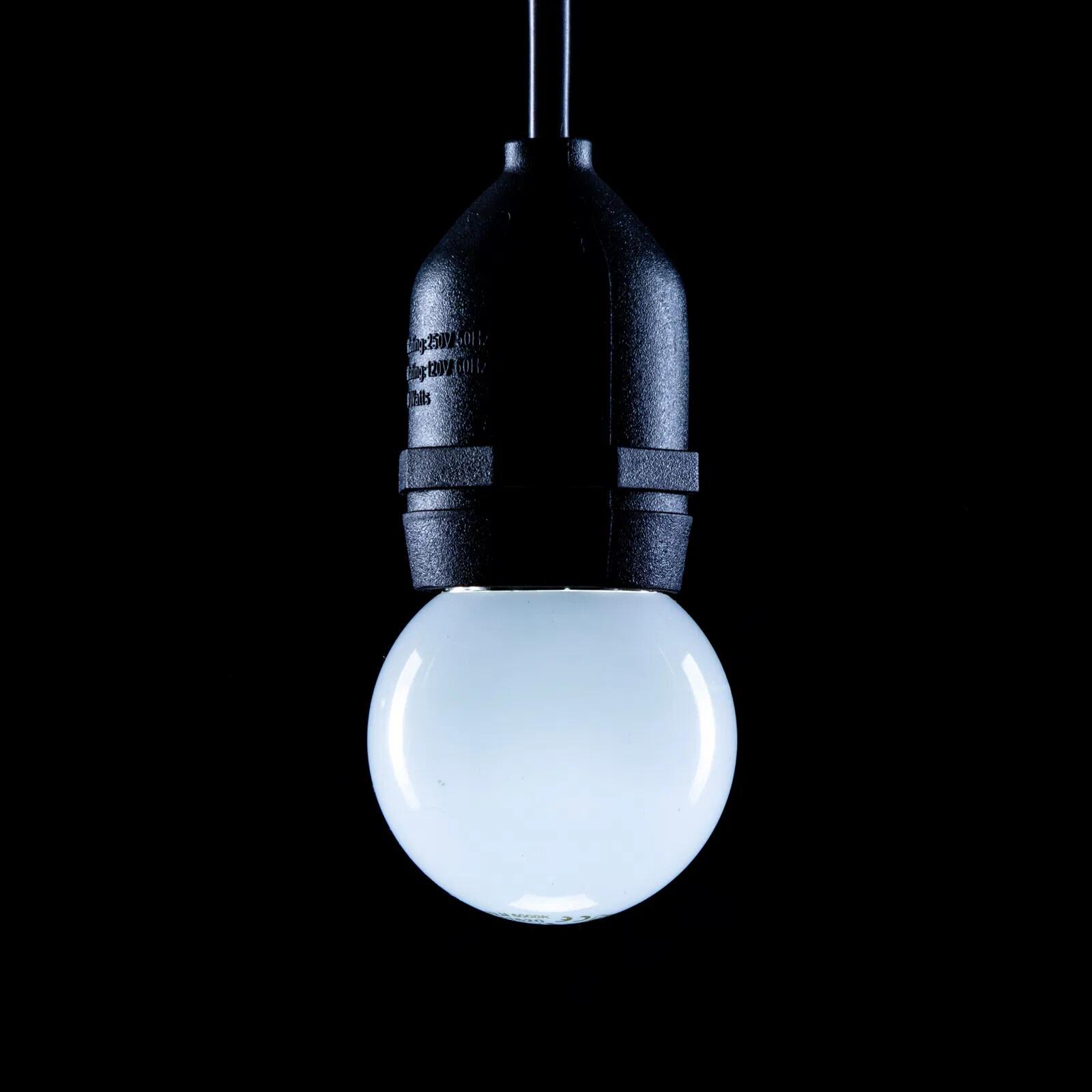 1.5W ES (E27) 6000K White Golf Ball LED Lamp, 100LM | festoon lighting | powershackshop.co.uk