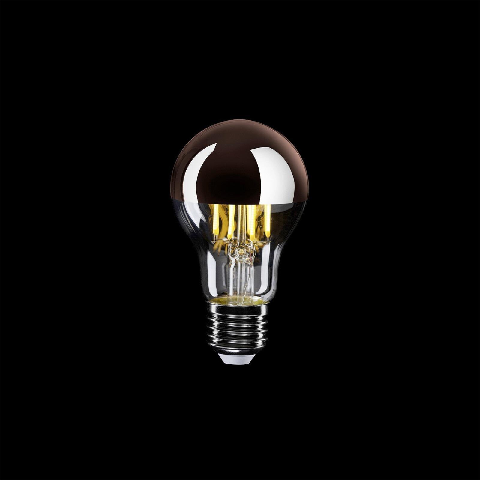 A22 LED Copper Half-Sphere Dimmable Drop Bulb, A60 7W E27 2700K