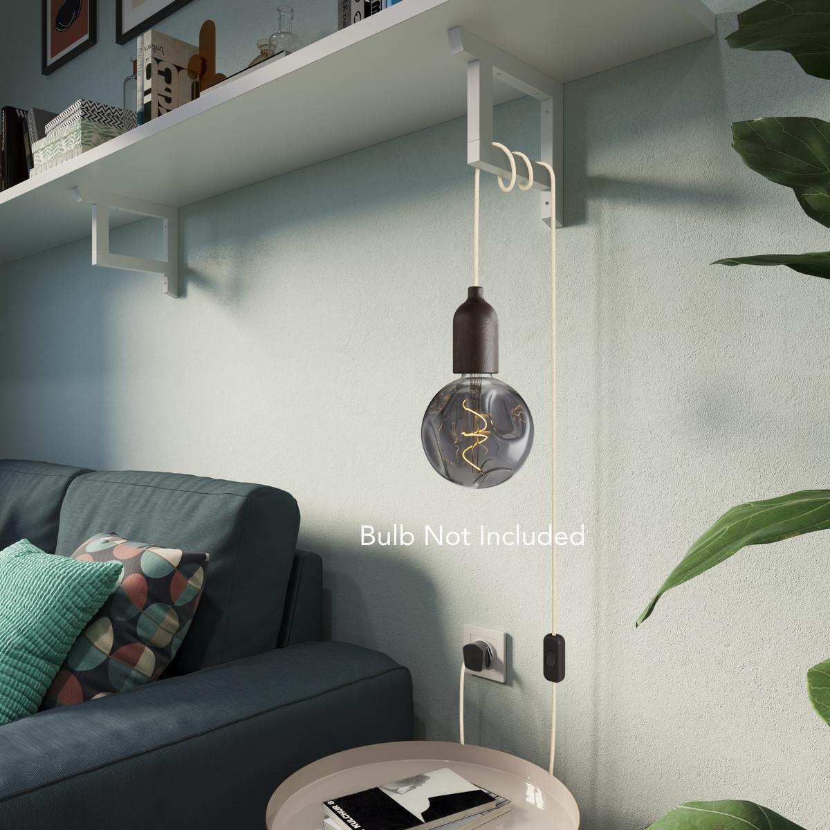 Tentorium Lux - Plug In Interior Light With Wall Peg | powershackshop.co.uk