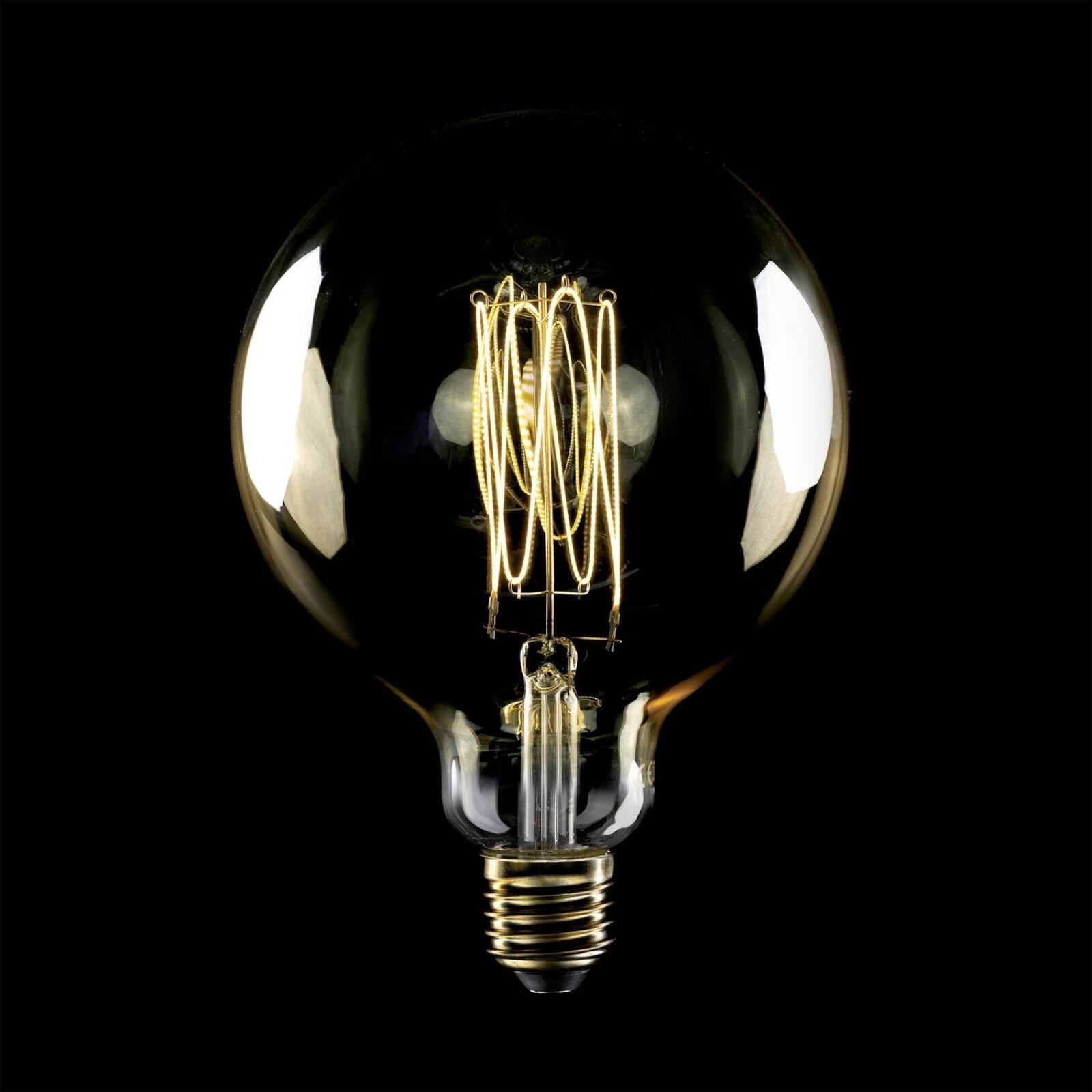 C56 LED Carbon Cage Filament Dimmable Globe Bulb, G125 7W E27 2700K