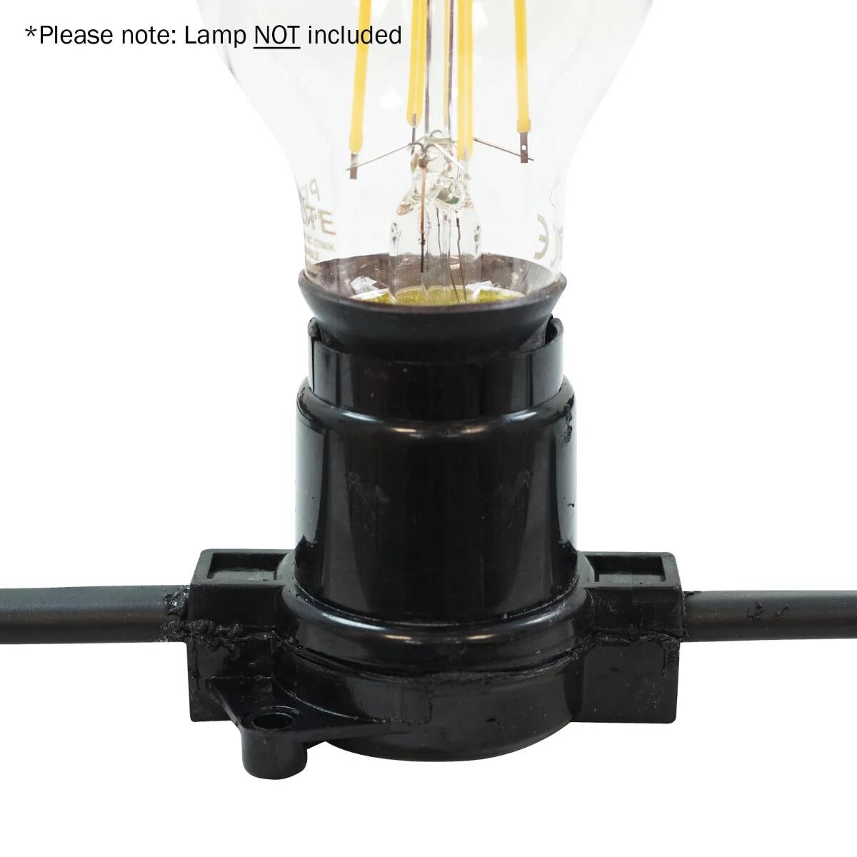 ES Heavy Duty Rubber Festoon with 1 Metre Spaced Lamp Holders | powershackshop.co.uk