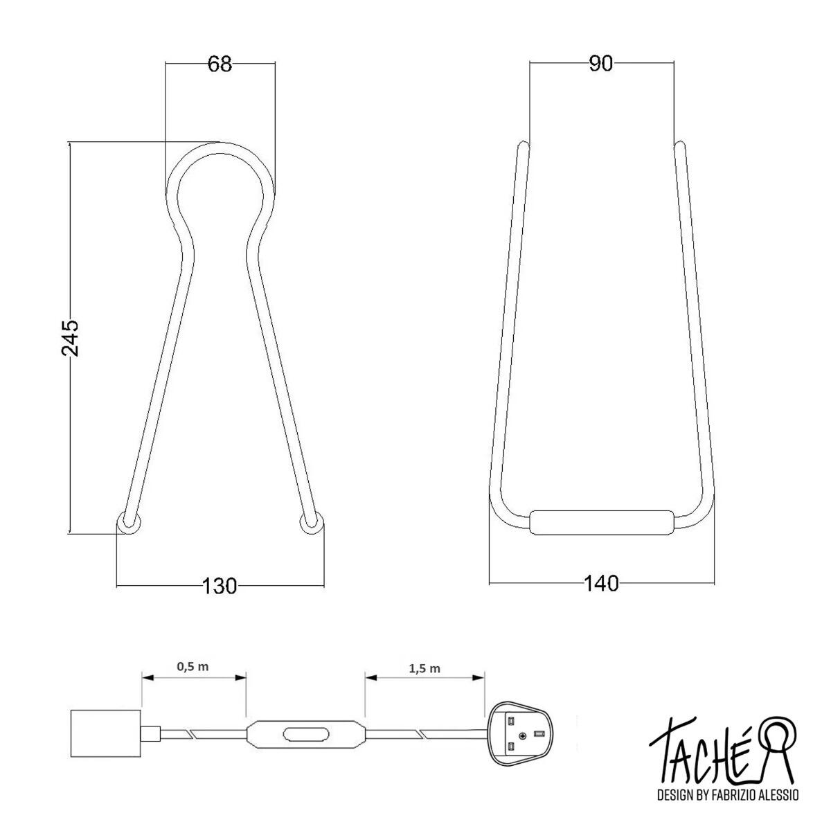 Taché Rossa | Practical, Creative Designer Table Light | powershackshop.co.uk
