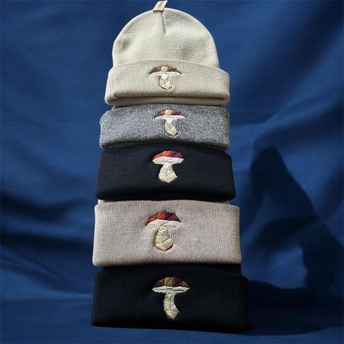 Mushroom Embroided Beanies