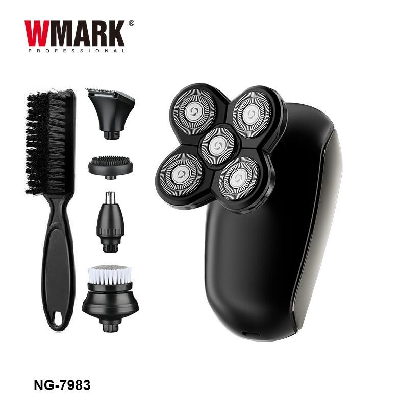 The WARK HOME 5-in-1 Grooming Kit with the hair trimmer attachment and the three included guide combs (3mm, 5mm, 7mm) for versatile beard and hair styling.