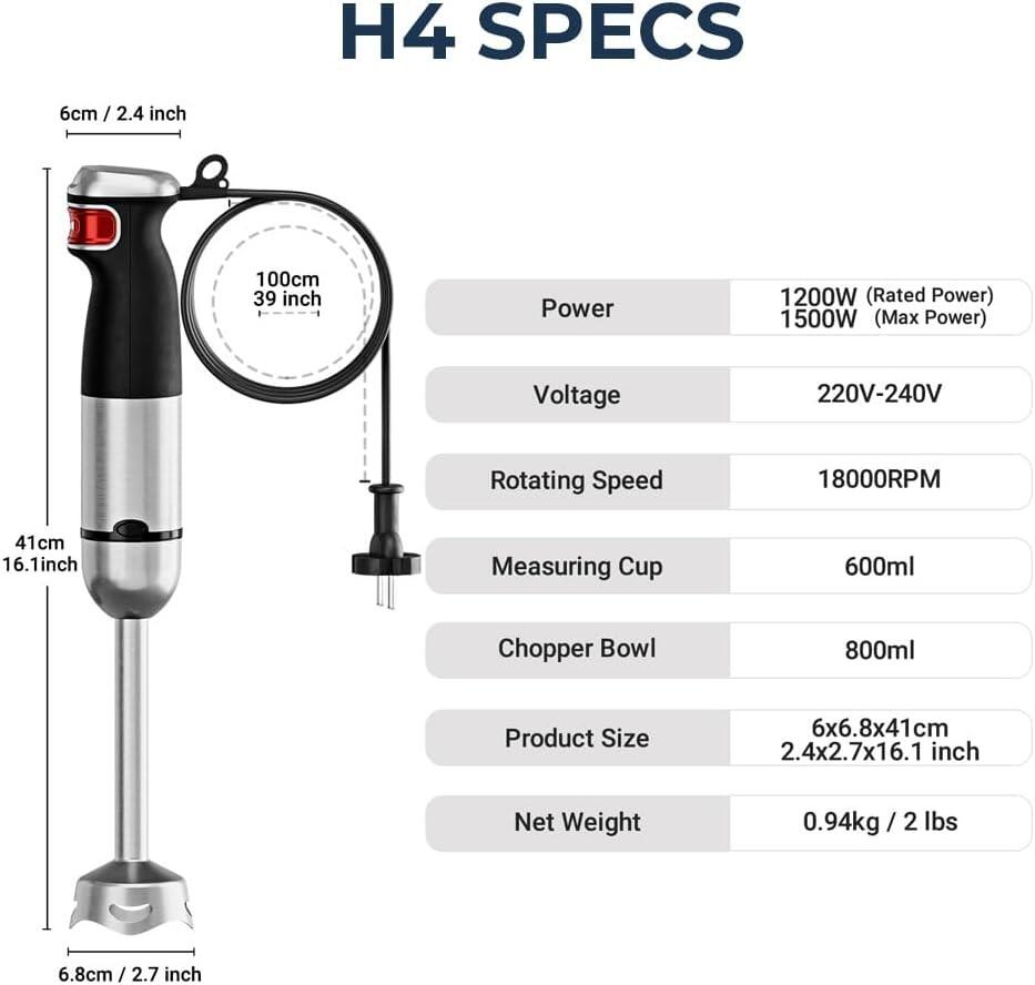 stick blender stainless steel blades
