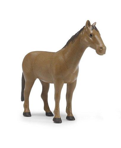 Toy Horse - Brown - 1:16 Scale shown on white background