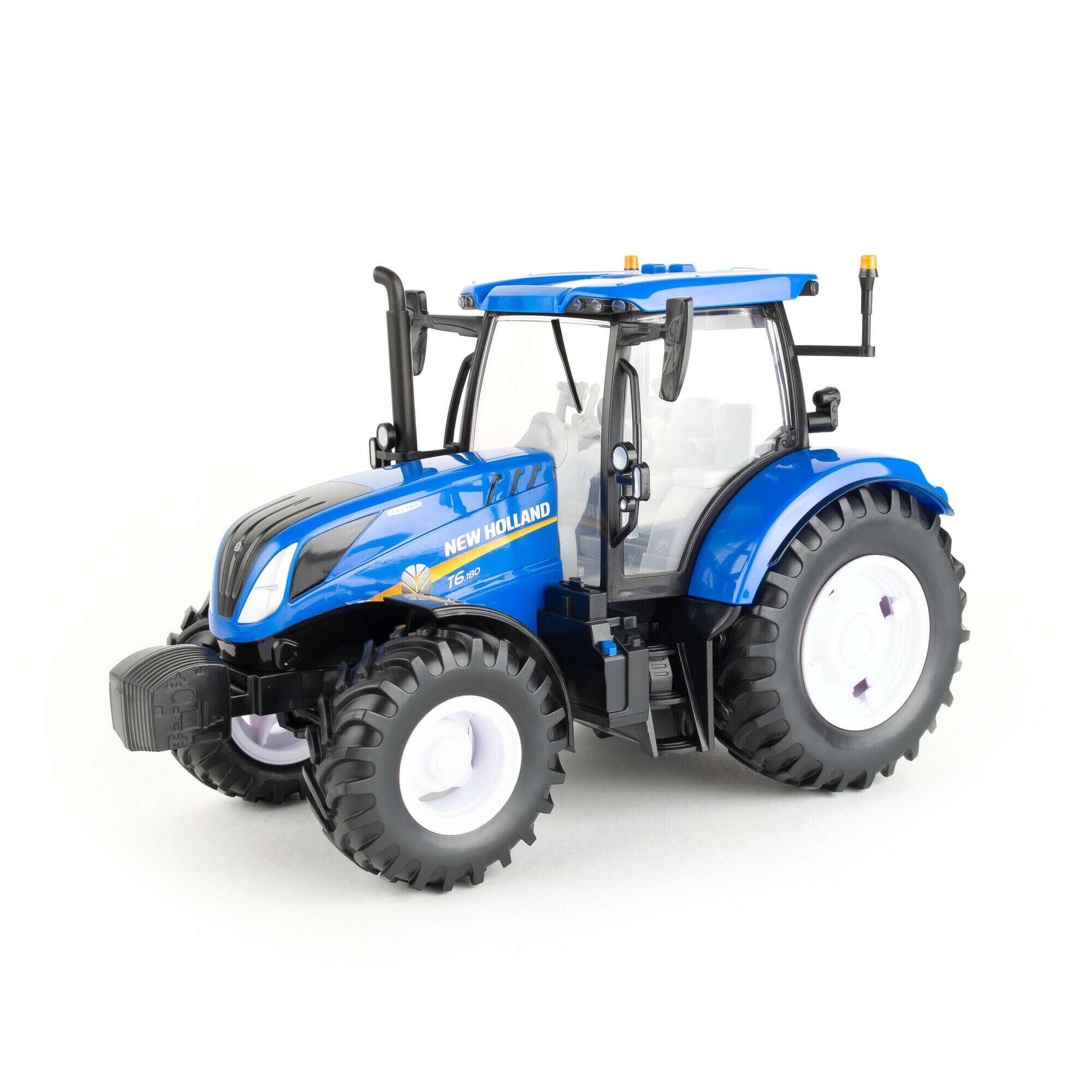 Right side angled view of Britains RC New Holland T6.180 tractor