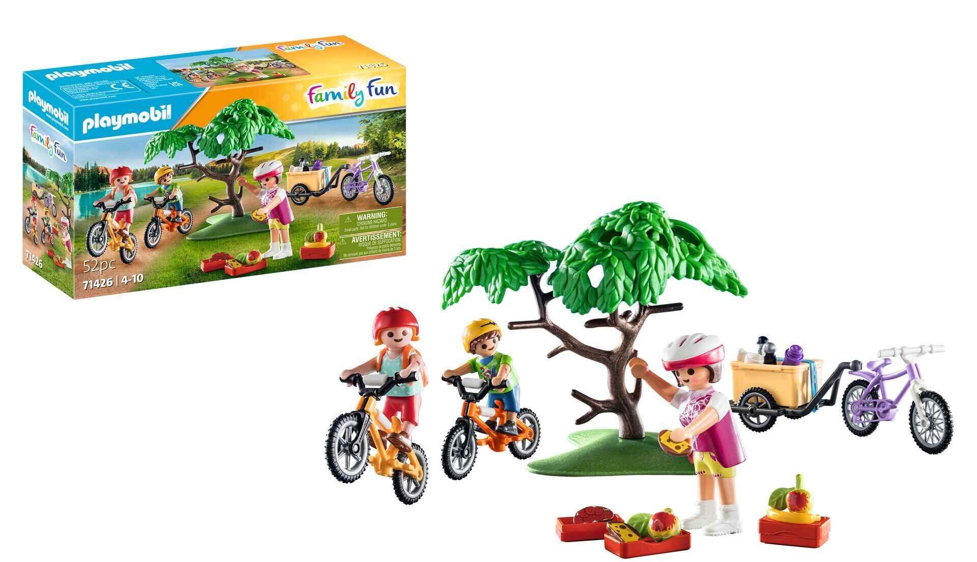 Playmobil Mountain Bike Tour set with two figures, bikes, tree and accessories