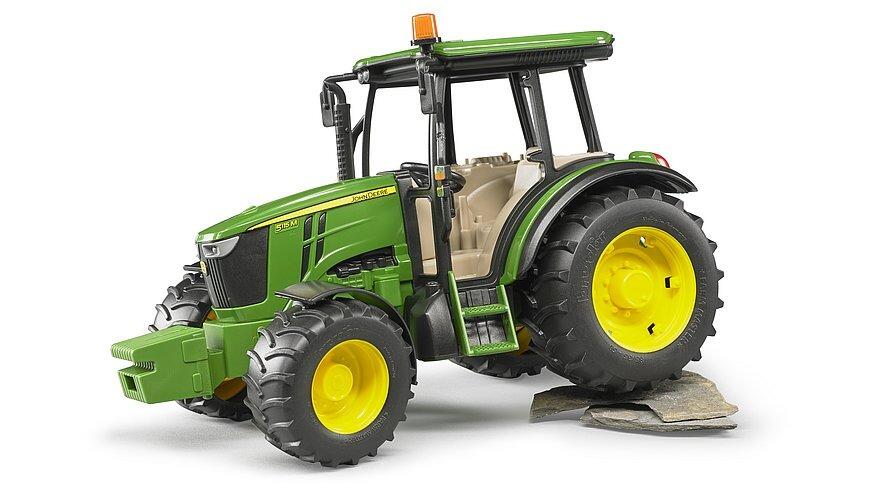 Bruder John Deere 5115M rear view showing detailed cab and hitch