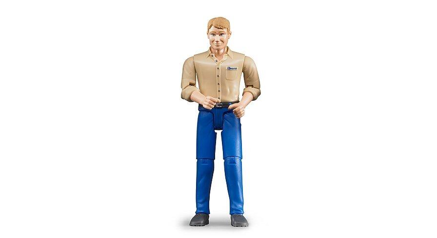Man - Light Skin - Blue Jeans - 1:16 Scale figure on white background