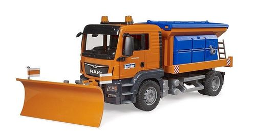 MAN TGS winter service truck with front snow plough attached
