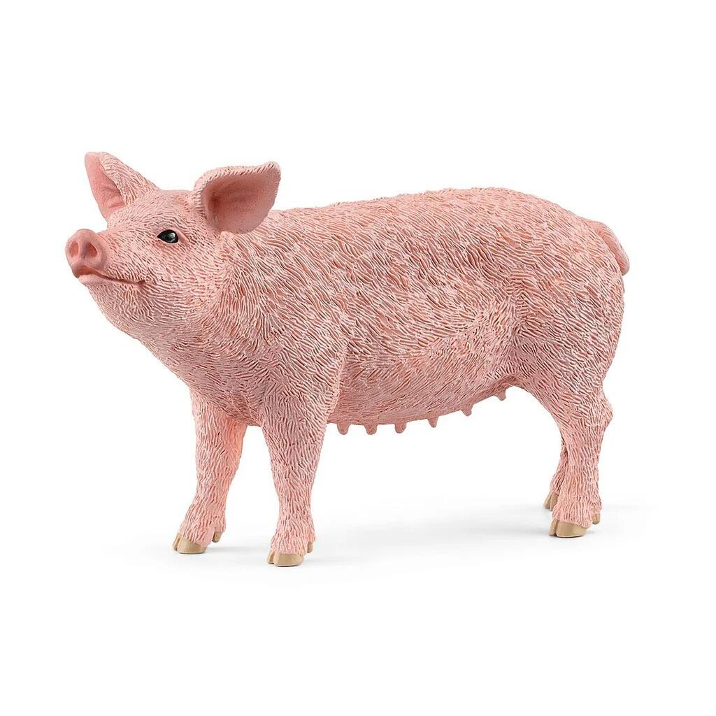 Realistic Toy Pig Figure