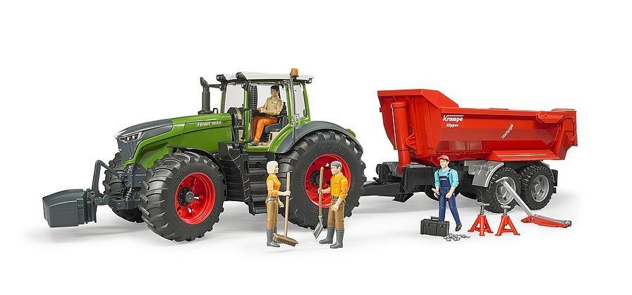 Fendt 1050 Vario tractor with garage equipment and workshop accessories