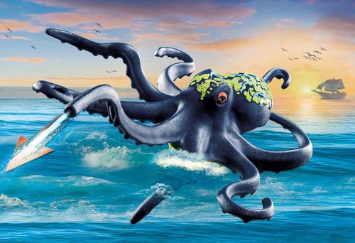 Giant Octopus shown on water scene