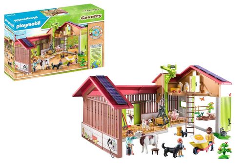 Playmobil large farm playset with farmhouse barn and animals