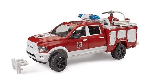 Bruder RAM 2500 fire engine truck with light and sound module – 1:16 scale toy