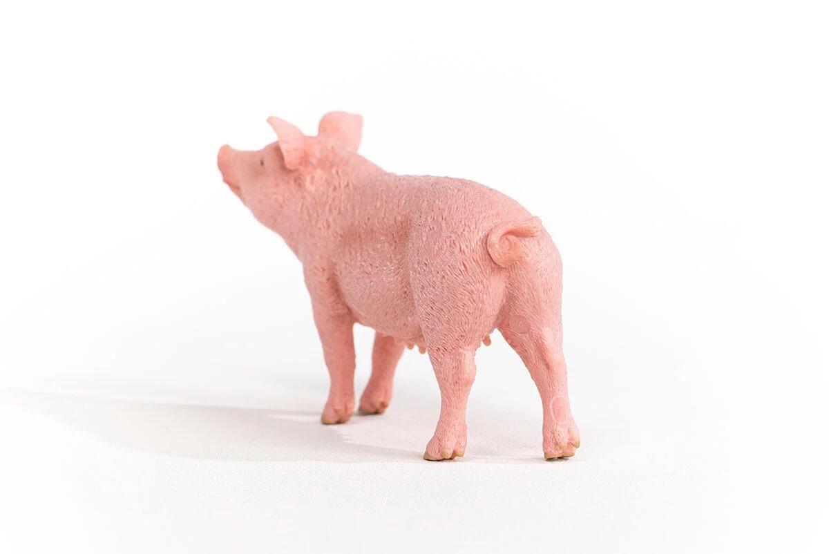 Toy Pig Figure Rear View