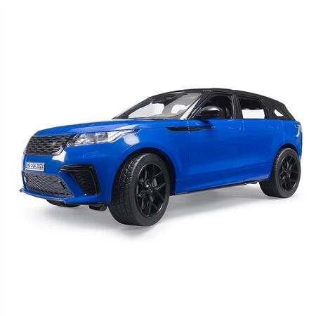 Blue Range Rover Velar toy car shown from the front angle
