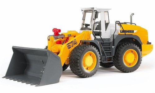 Bruder Liebherr L574 articulated road loader toy front view