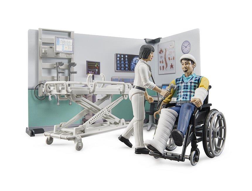 Bruder Health Station with nurse and patient in wheelchair