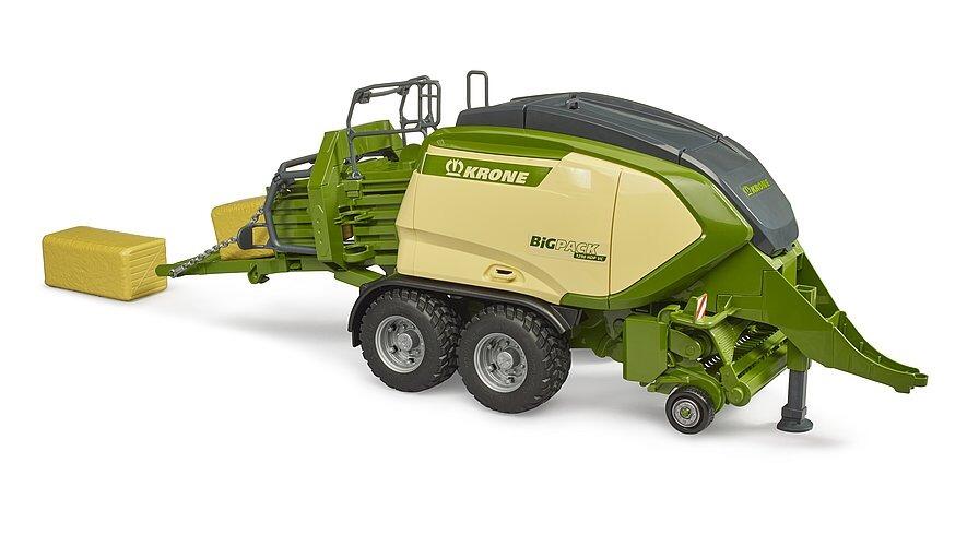 Side view of Bruder Krone Big Pack 1290 HDP VC baler - 1:16 scale farm toy