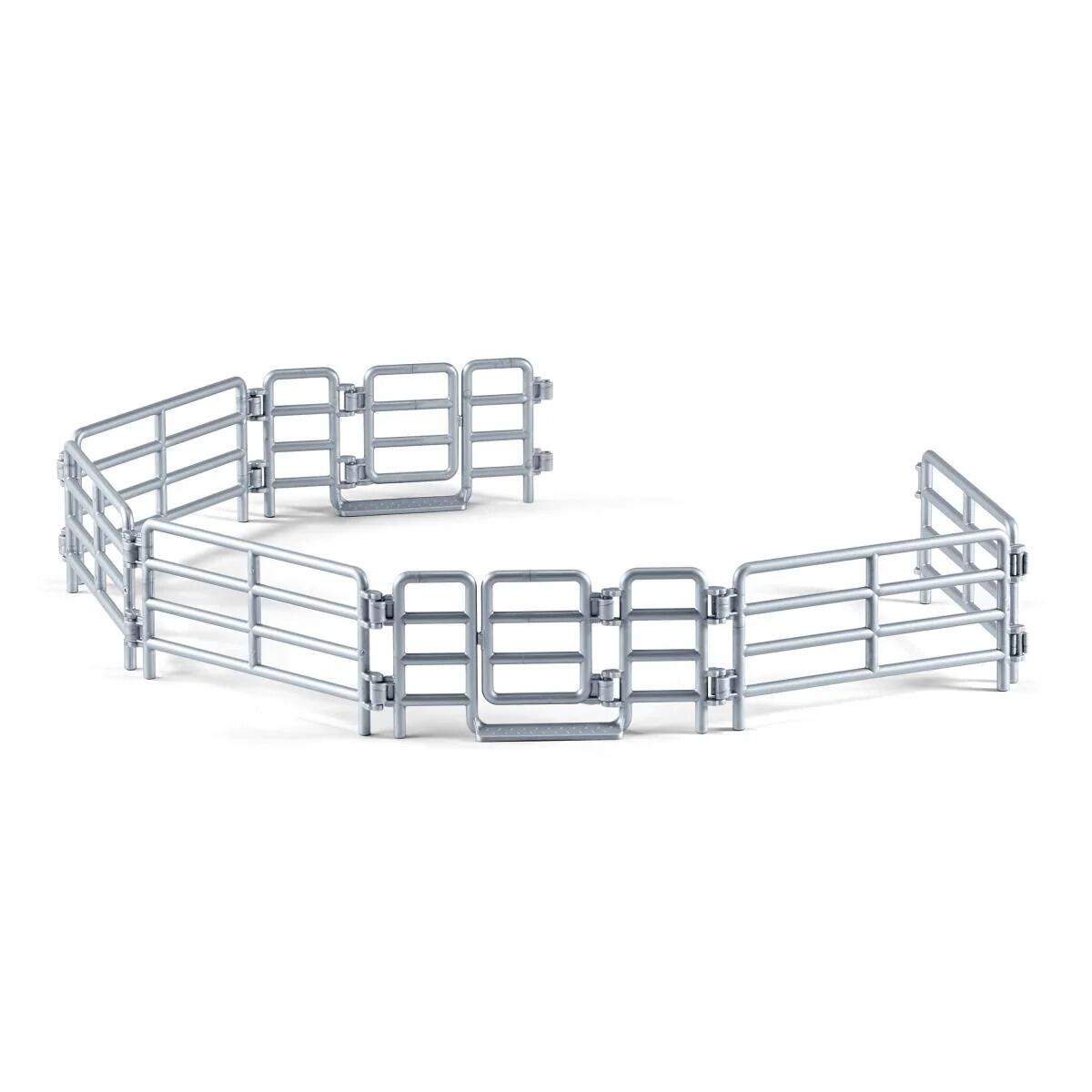 Schleich 42487 Corral Fence assembled in a circular enclosure.