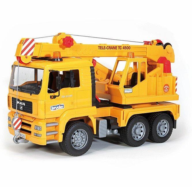 Bruder MAN Crane Truck 1:16 scale with crane arm folded on truck body