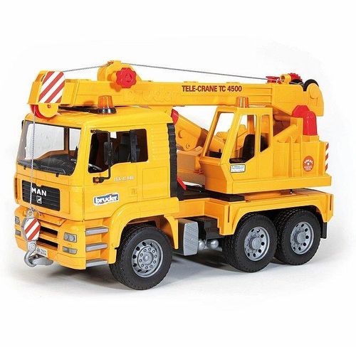 Bruder MAN Crane Truck 1:16 scale with crane arm folded on truck body