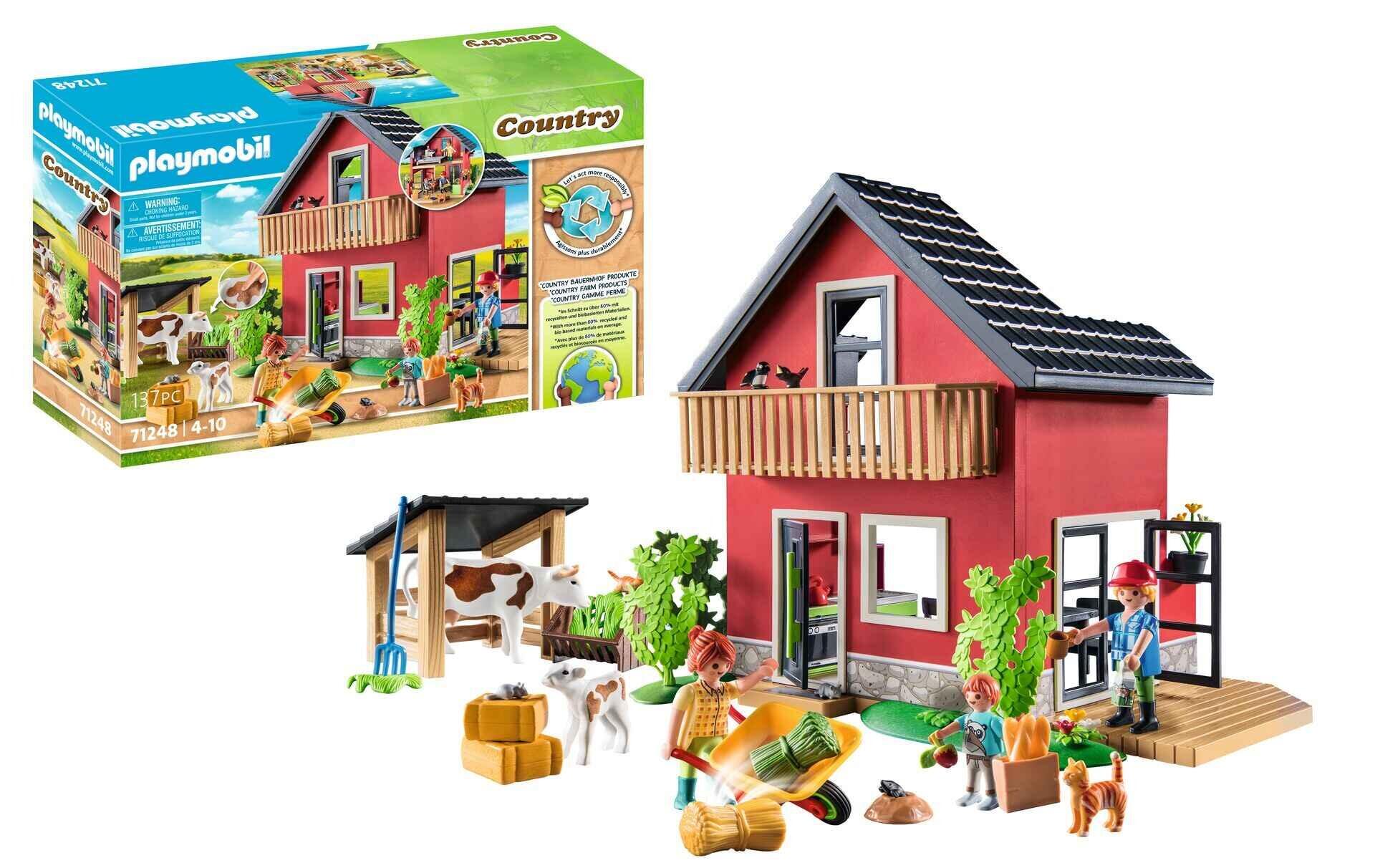 Playmobil 71248 Country Farmhouse set with farmhouse building, figures, animals and accessories