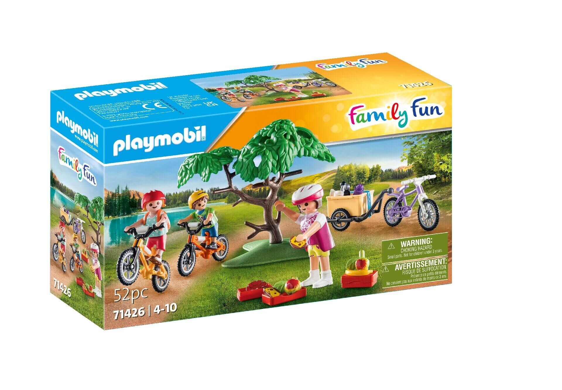 Playmobil Mountain Bike Tour product box showing figures and bikes