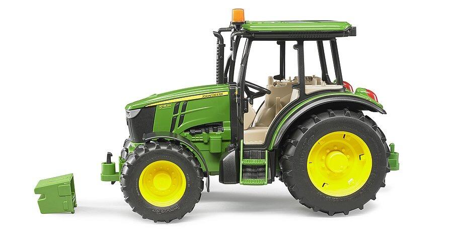 Bruder John Deere 5115M miniature tractor with farm accessories