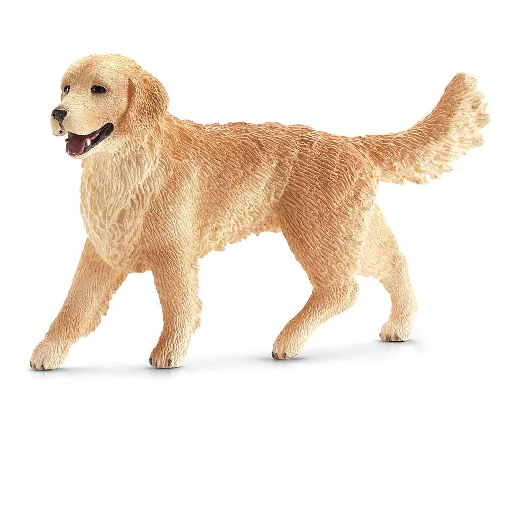 Realistic Golden Retriever Toy Figure