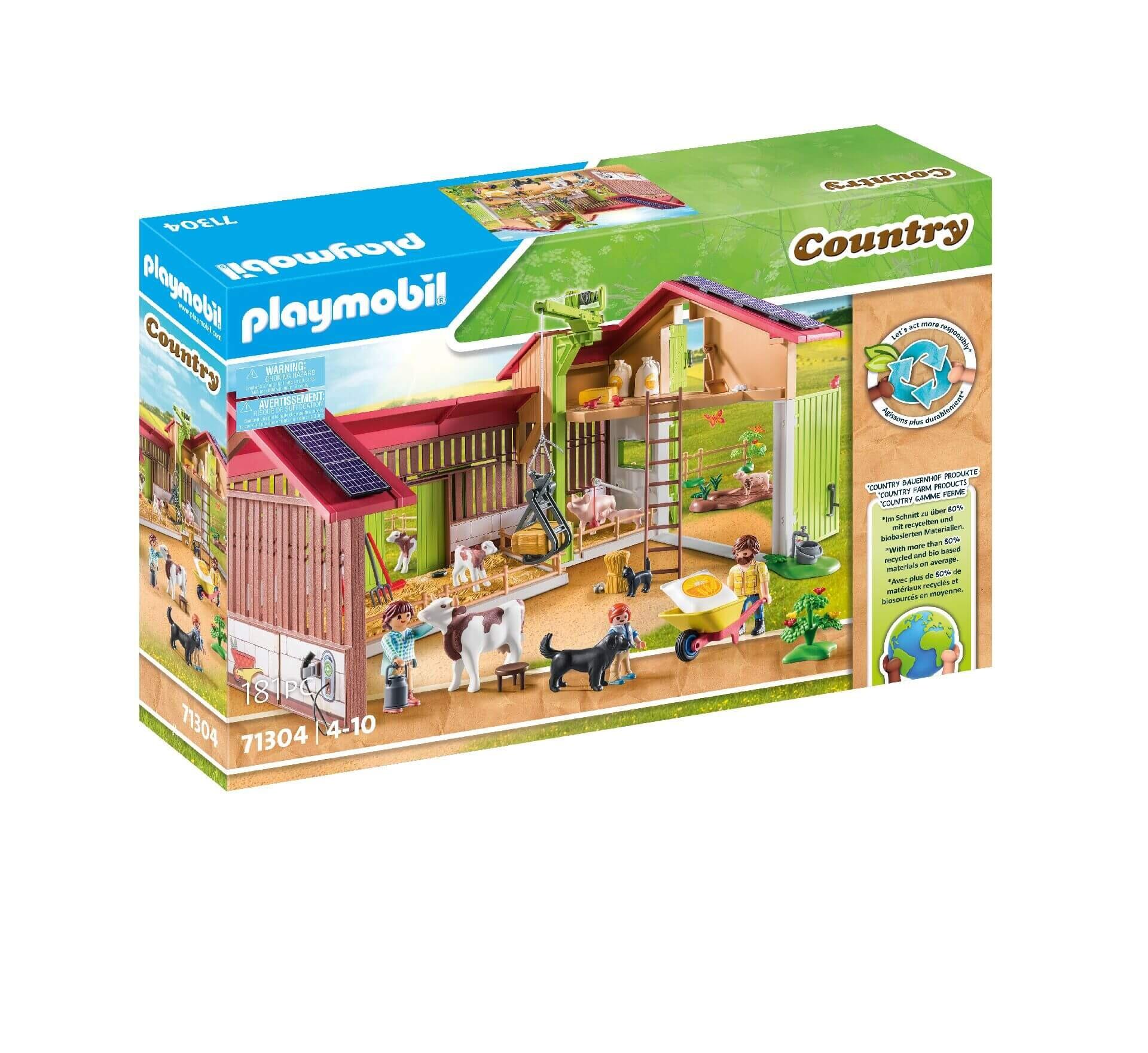 Playmobil large farm toy set packaging box