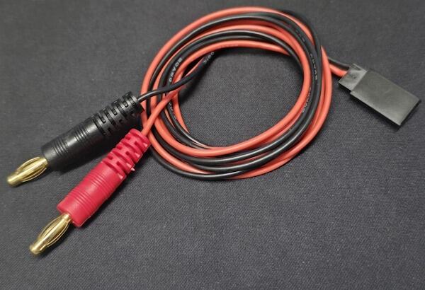 Futaba Spektrum Receiver Battery charge lead with 4mm Gold connectors
