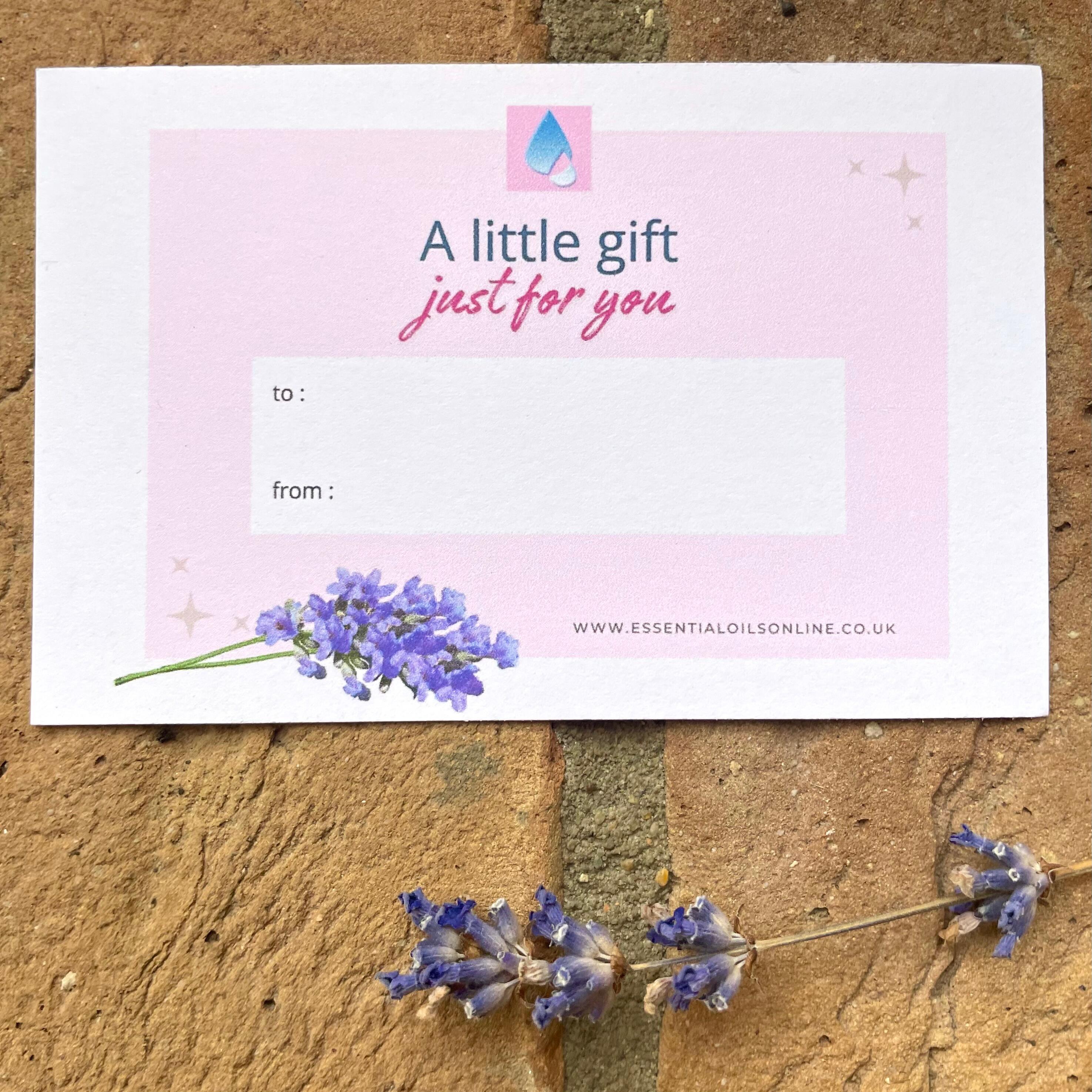 Pamper me gift card