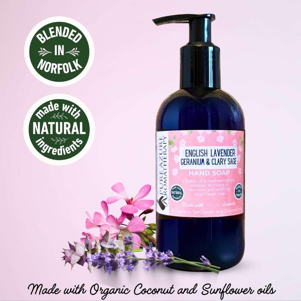 English Lavender, Geranium & Clary Sage Balancing Liquid Hand Soap