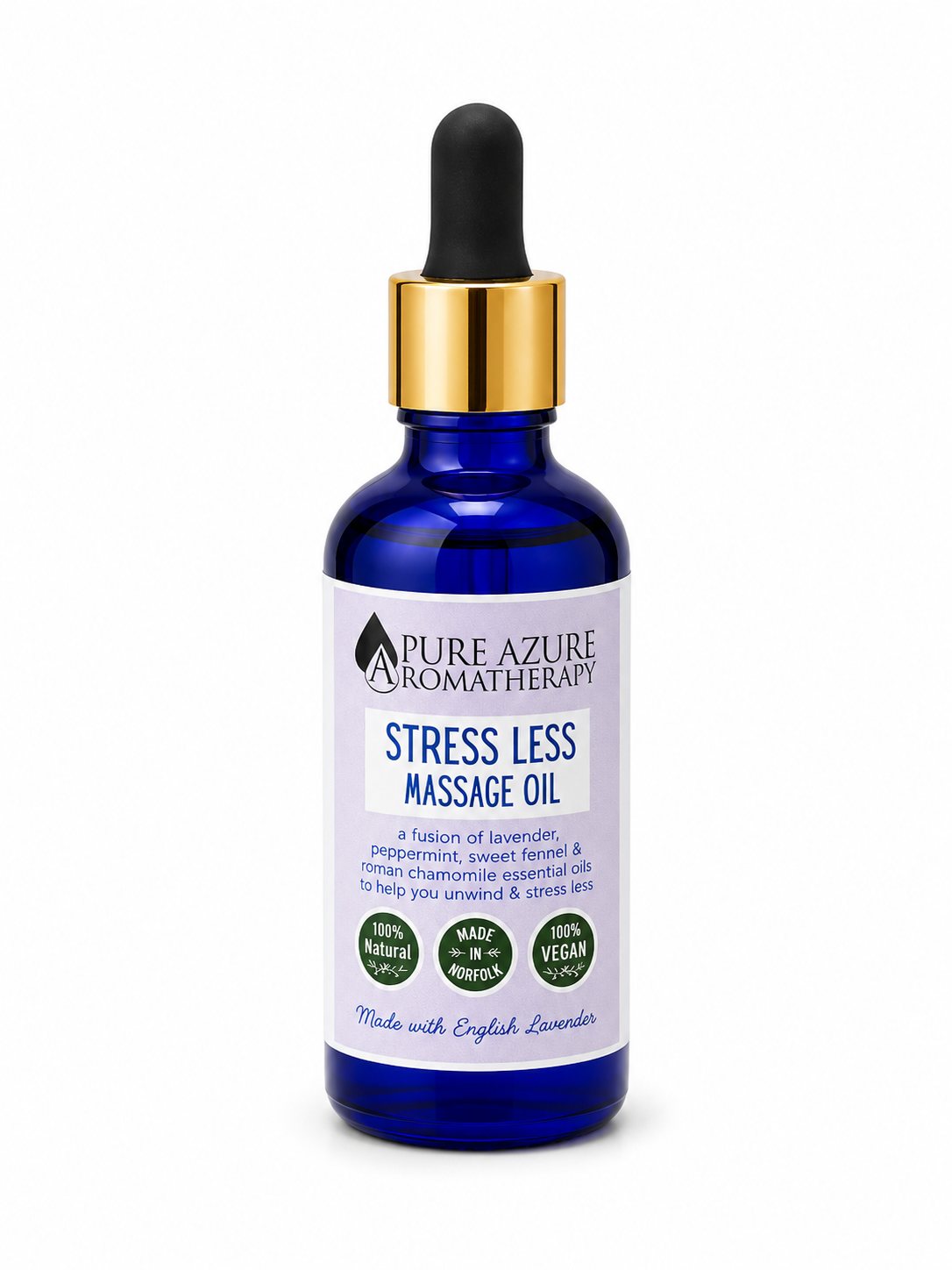 Stress less massage oil