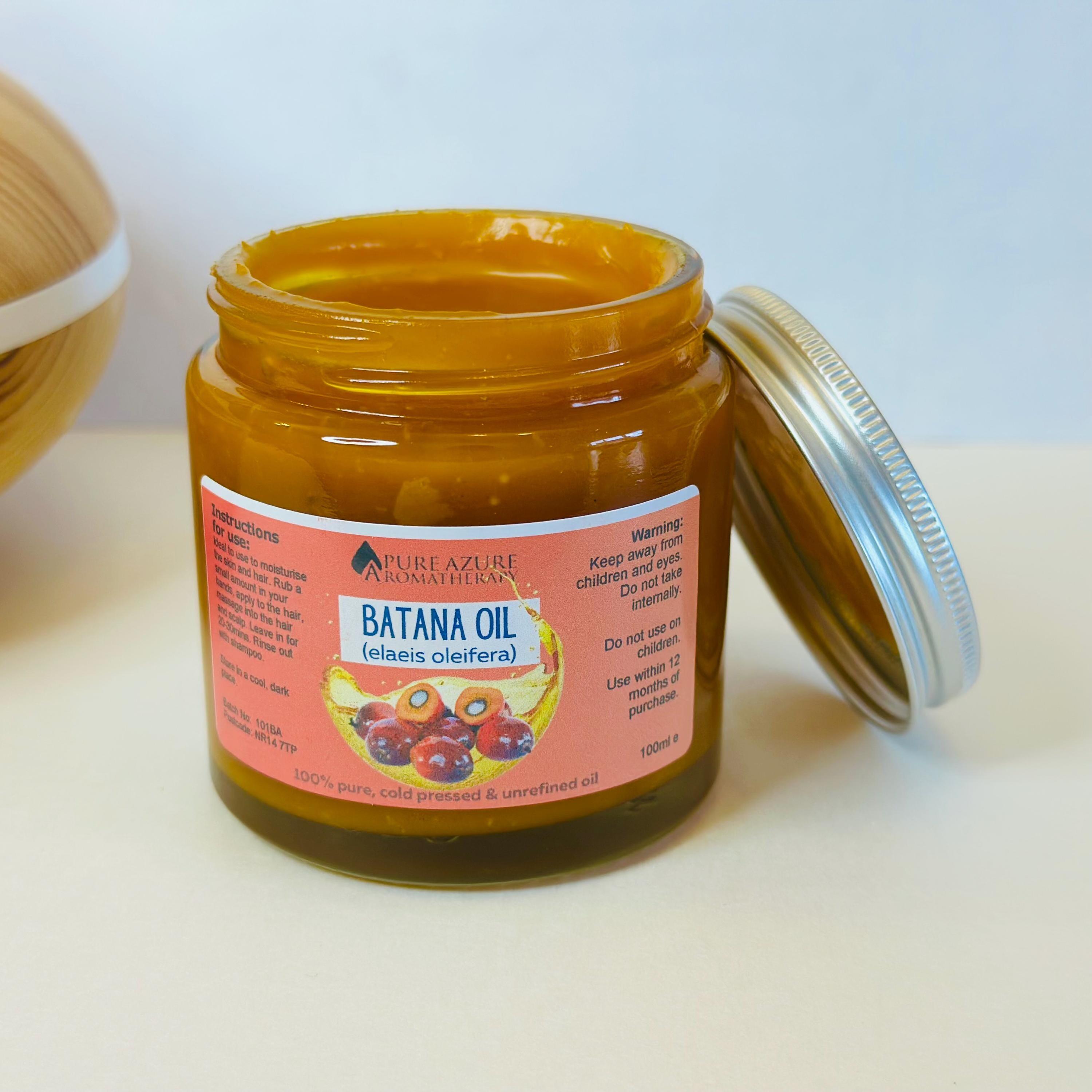 unrefined batana oil open lid
