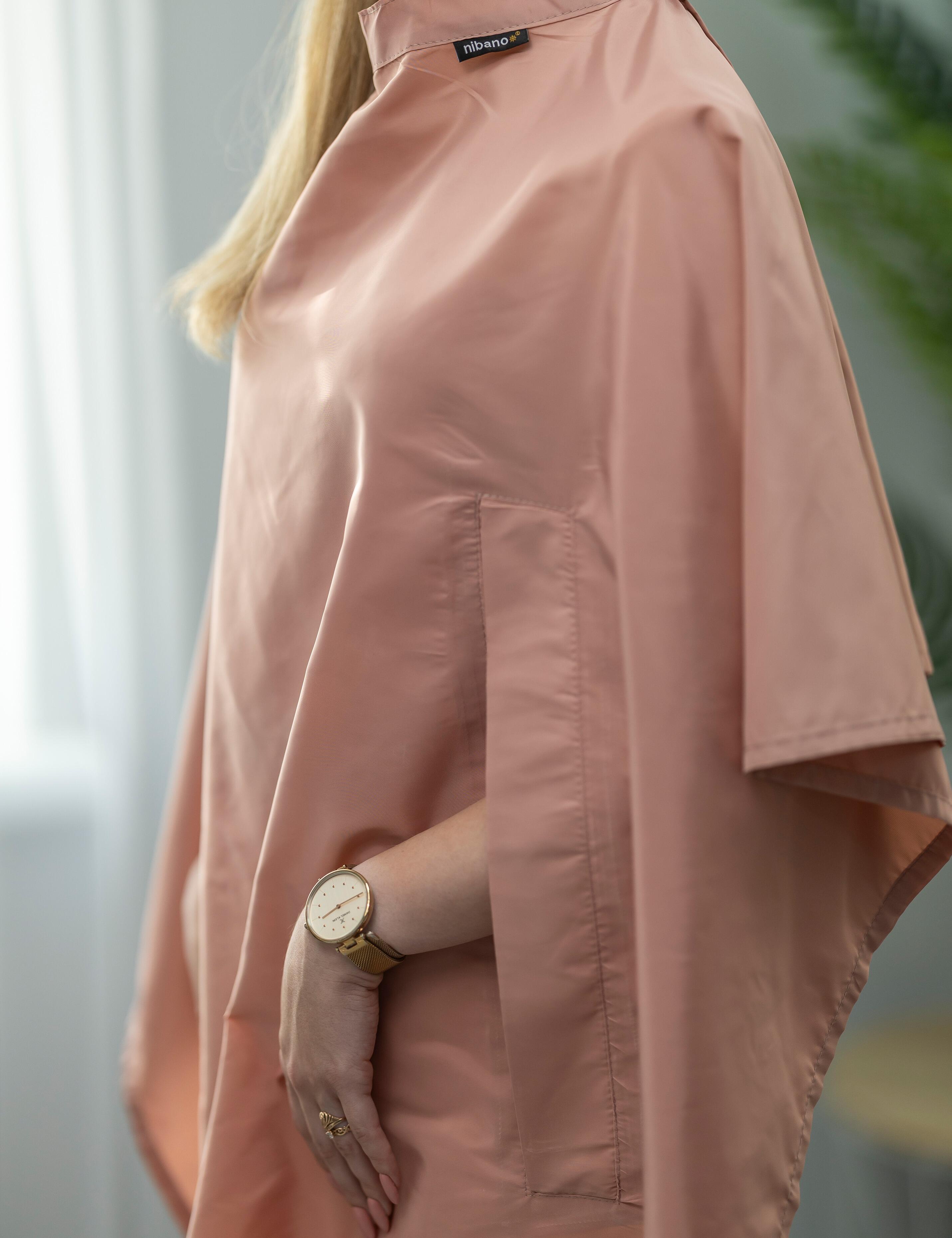 Powder salon cape with arm slits for barbers and stylists