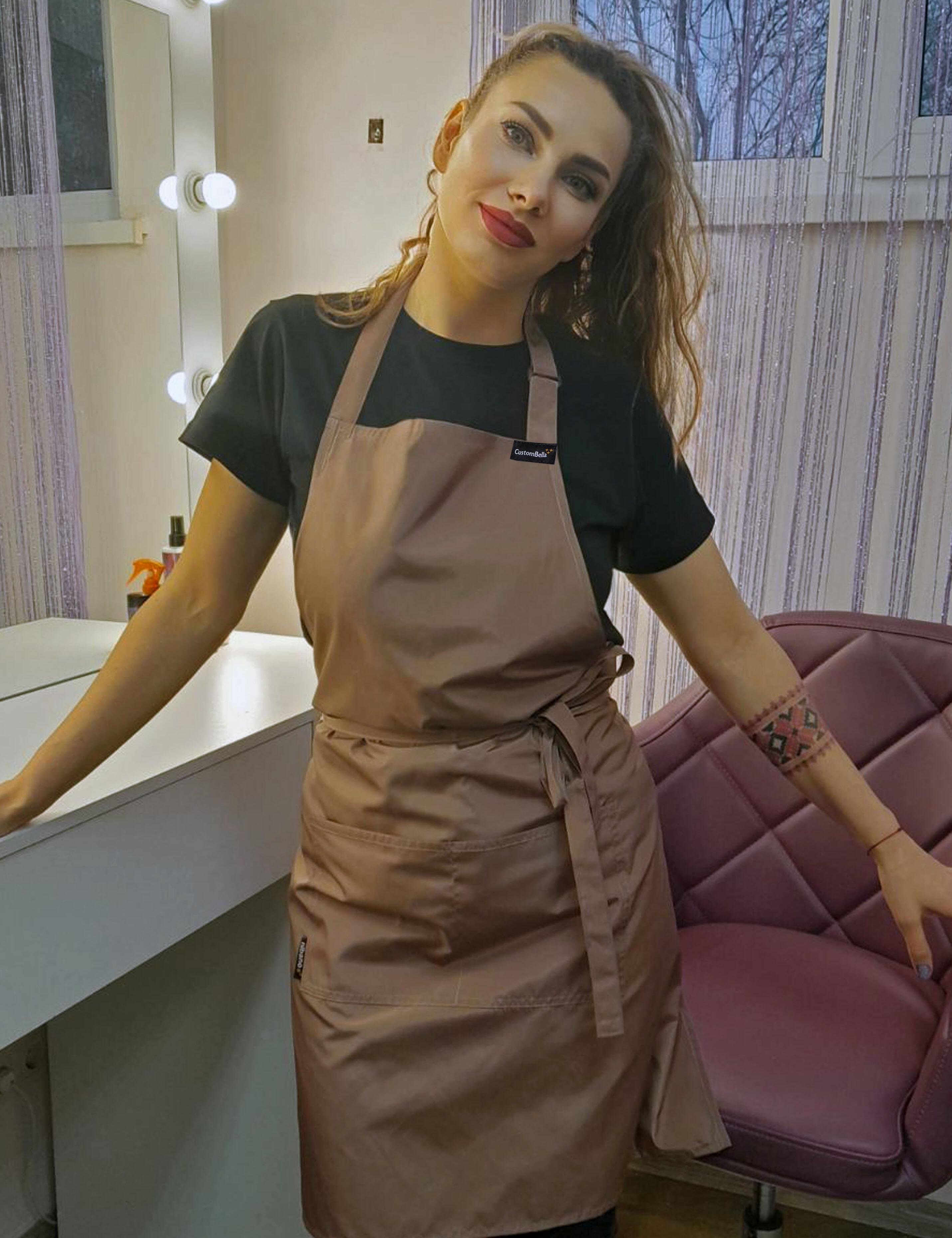 Shop customizable coffee waterproof apron for custom barber logo printing