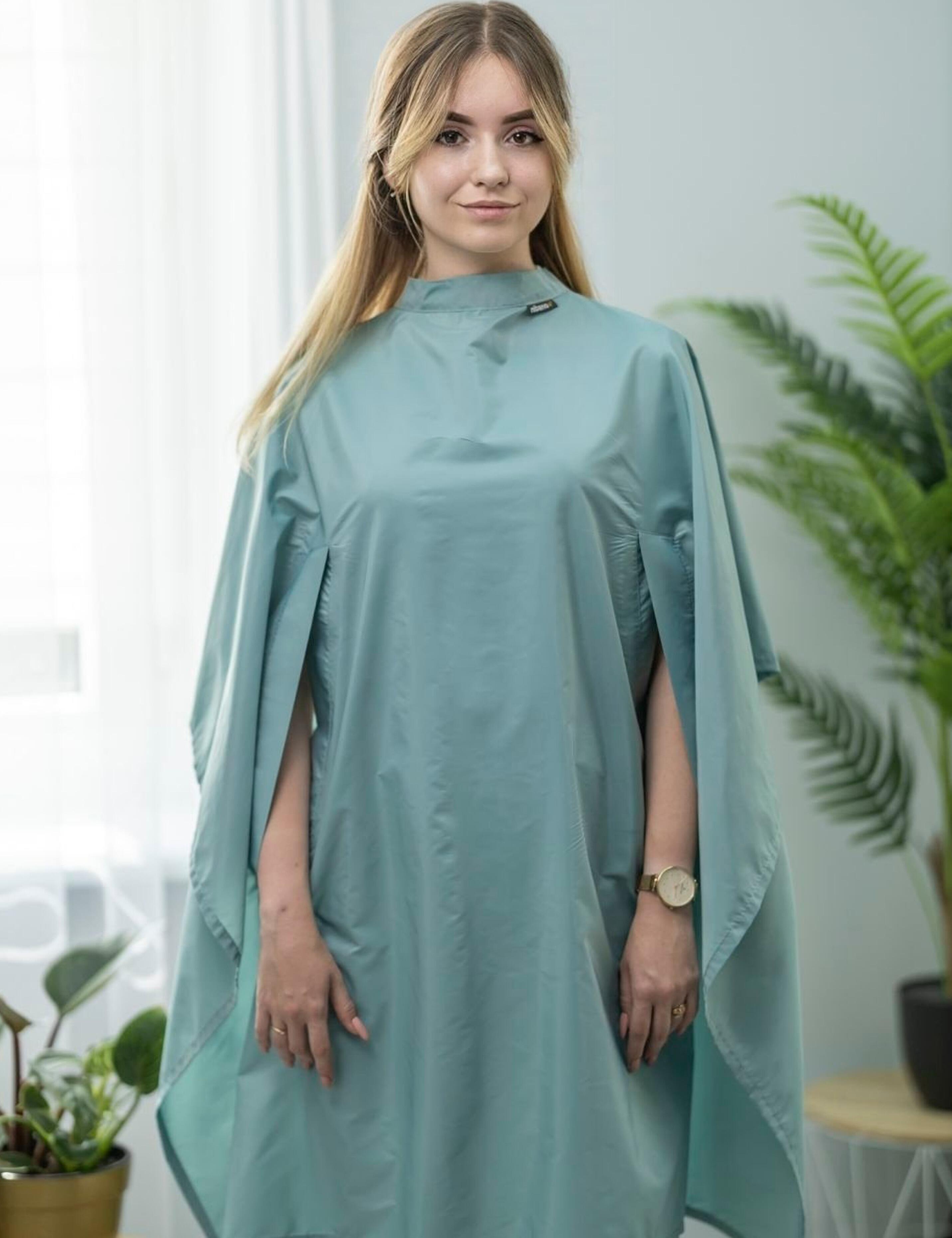 High quality sage cutting cape with built in arm slits