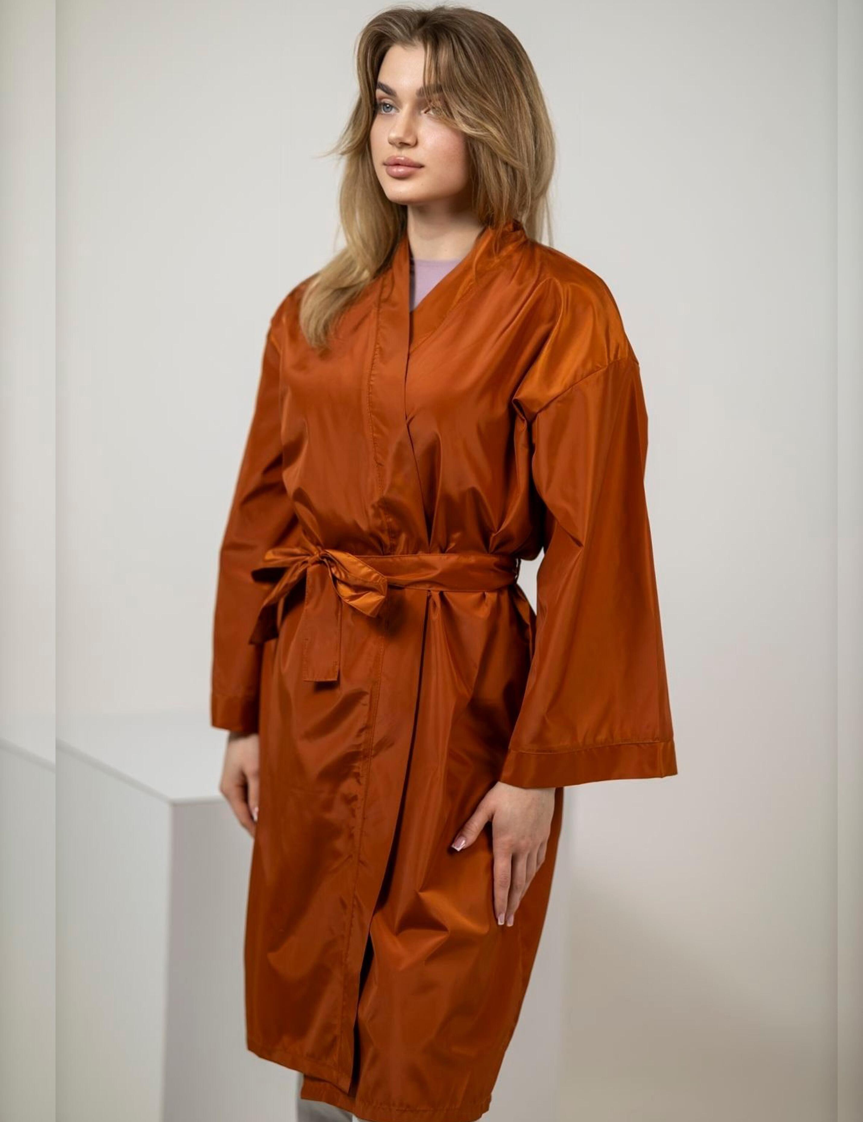 Bleach proof ginger biscuit wrap robe ideal for professional hair coloring treatments