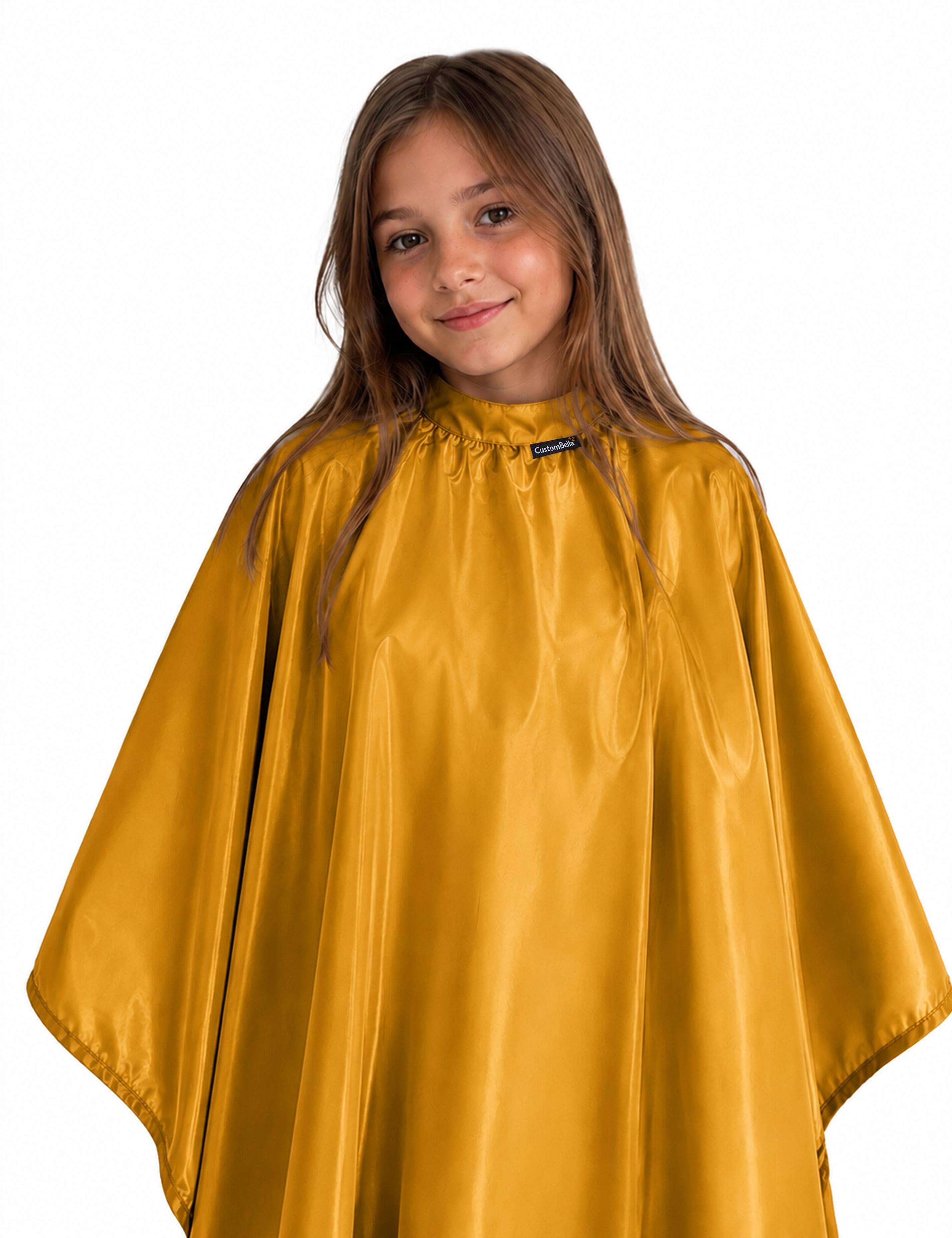 Mustard kids salon cape for haircuts and styling