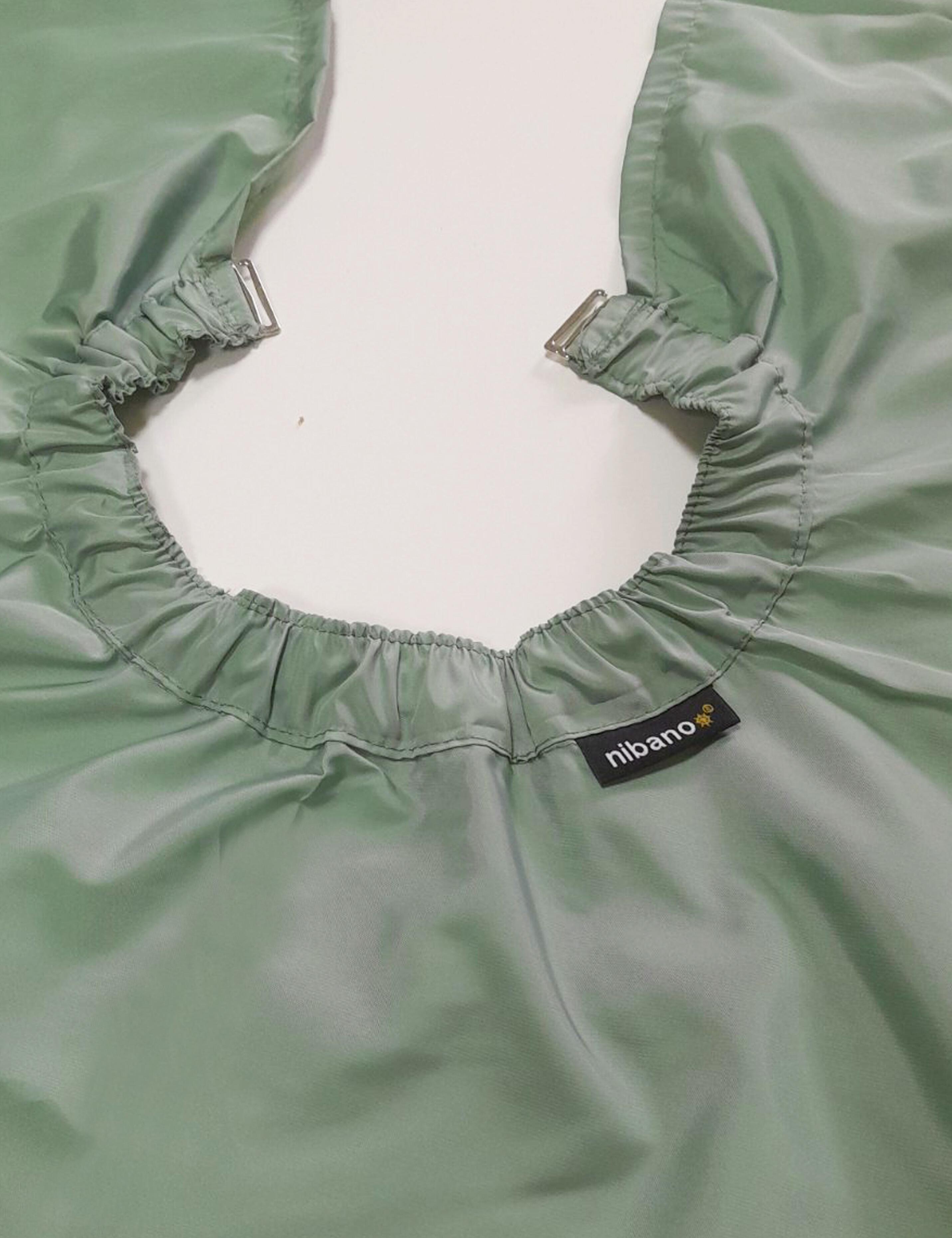 Professional olive barber gown with secure neck clips for US shops