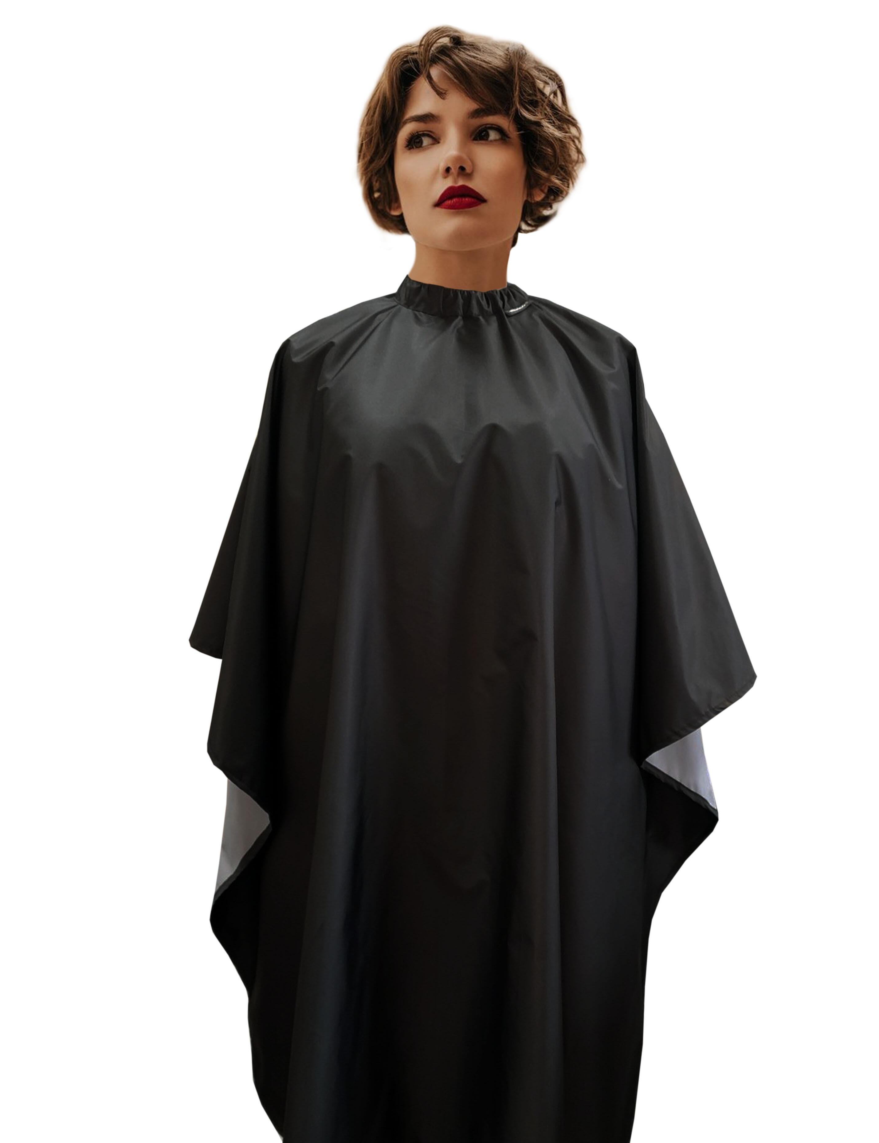 Professional black barber cape blank or personalized for US salons