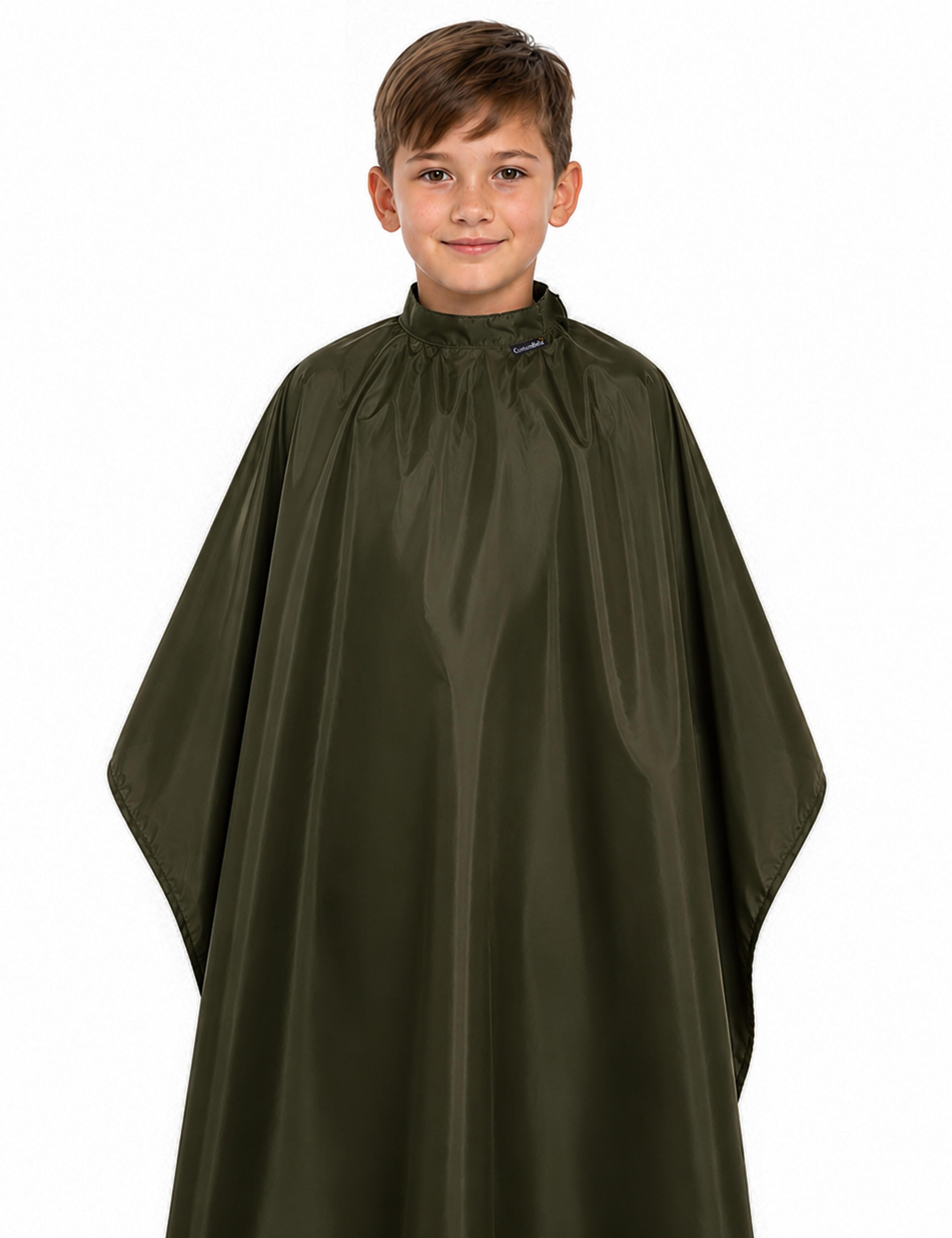Professional vintage green kids hairdressing gown for modern beauty salons