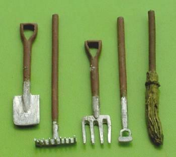 1/48th scale Painted Garden Tools